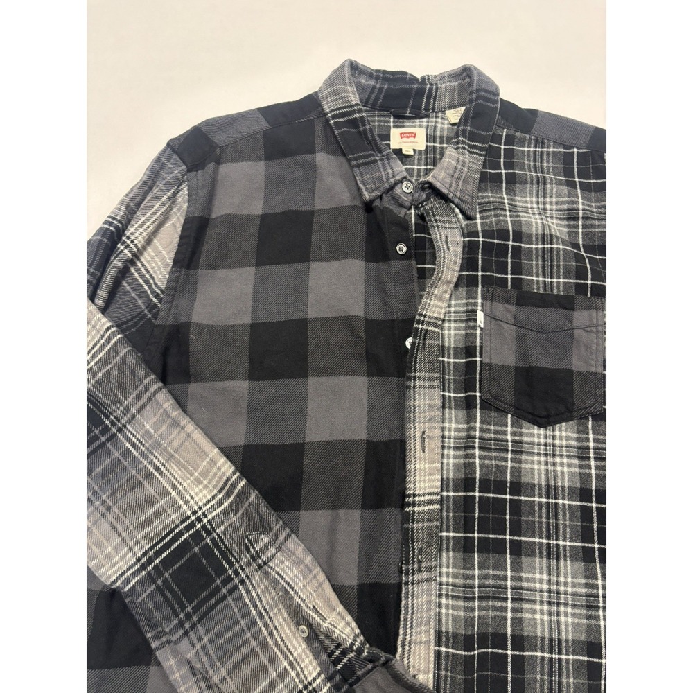 Levis Buffalo Plaid Flannel Shirt Mens 2XL Long Sleeve Pockets New without tags